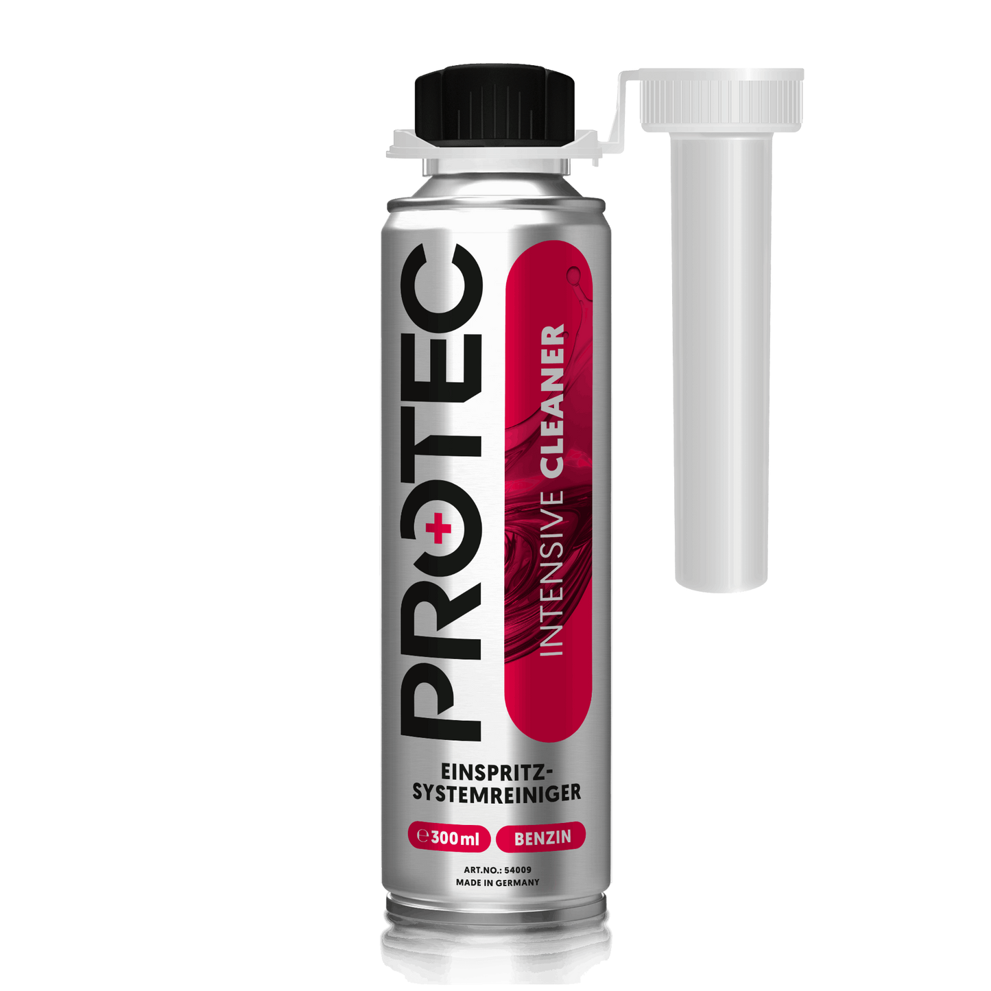 PROTEC+ Intensive, Cleaner Einspritzsystemreiniger für Benzinmotoren 300ml Flasche mit Tülle