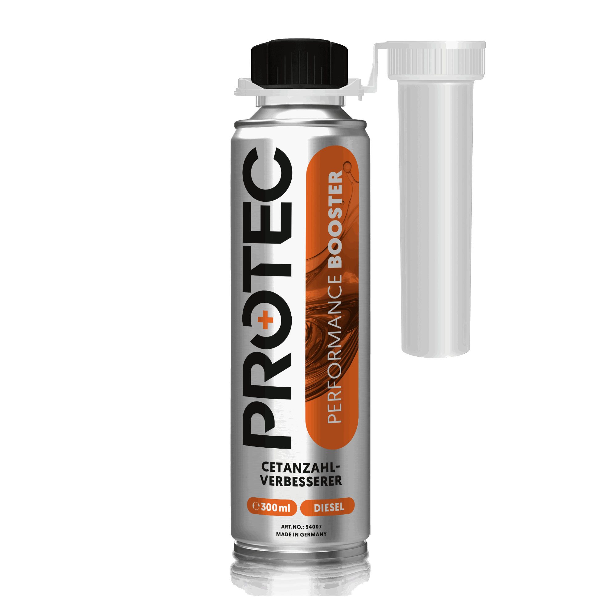 300 ml PROTEC+ Performance Booster - orangenes Label mit Ausgießhilfe