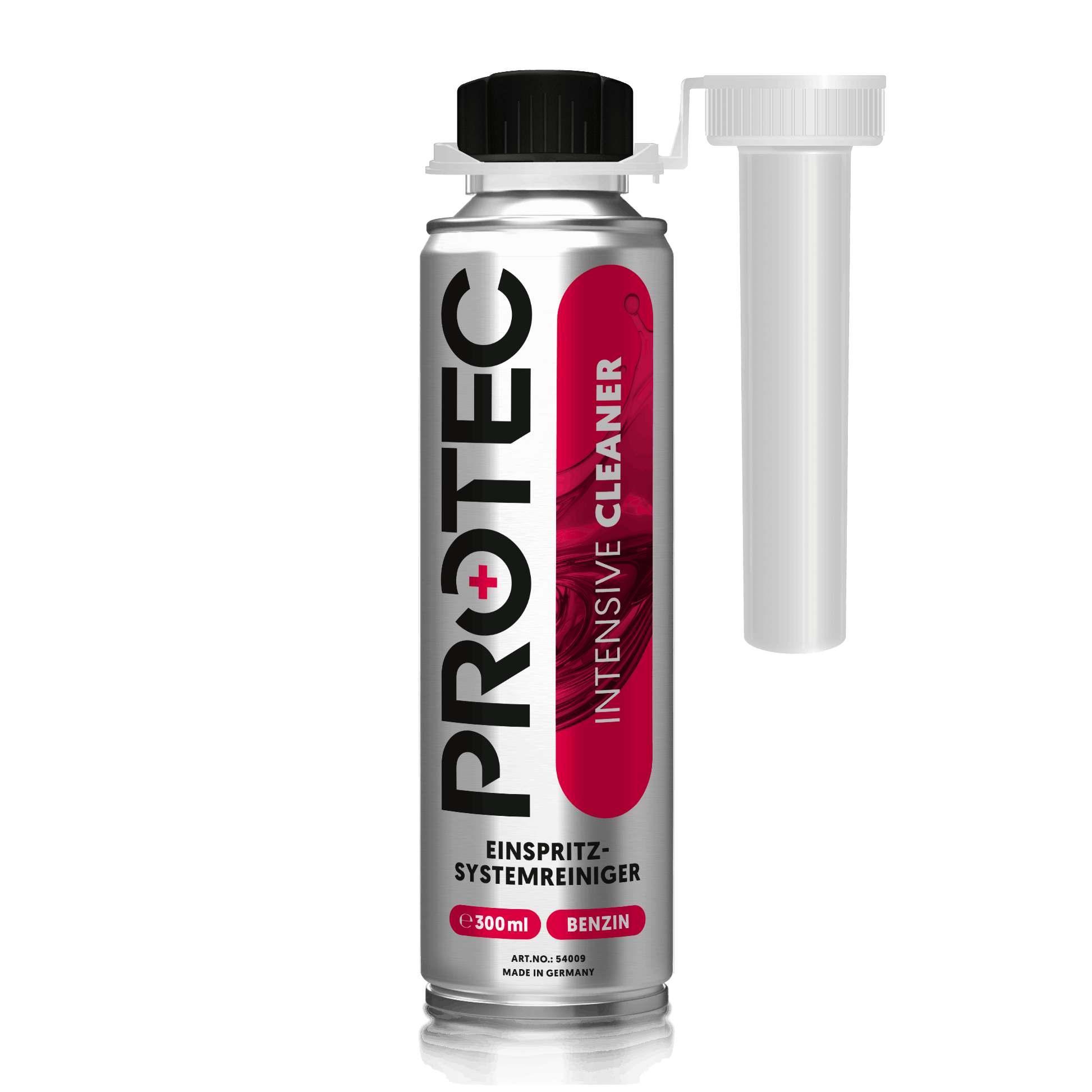 PROTEC+ Intensive, Cleaner Einspritzsystemreiniger für Benzinmotoren 300ml Flasche mit Tülle