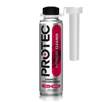 PROTEC+ Intensive, Cleaner Einspritzsystemreiniger für Benzinmotoren 300ml Flasche mit Tülle